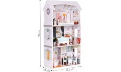 Alice doll house 3 floors 4 rooms set of 9 furniture ECOTOYS