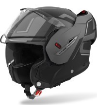 Atverčiamas motociklininko šalmas AIROH MATHISSE 2 Genius P/J matinis pilkas