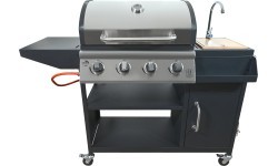 IBIZA gas grill with sink