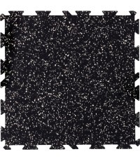 Guminė kilimėlio plytelė Puzzle, juoda/balta, mozaika EPDM