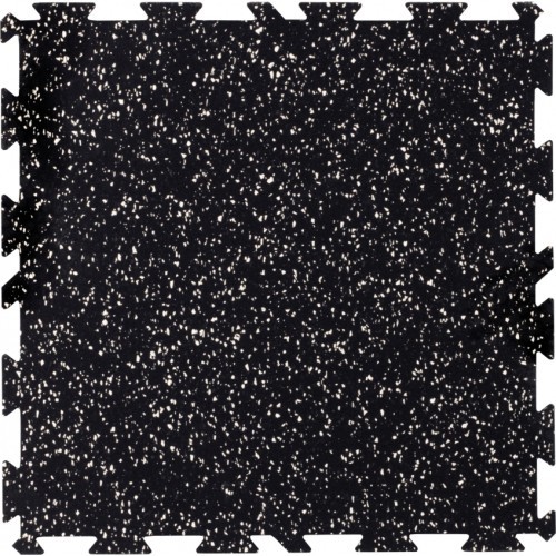 Резиновая плитка коврика Puzzle, чёрно-белая, мозаика EPDM