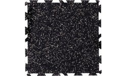 Guminė kilimėlio plytelė Puzzle, juoda/balta, mozaika EPDM