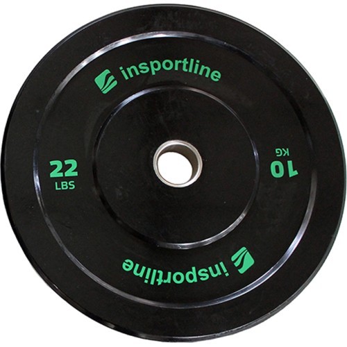 Rubber Weight Plate inSPORTline Bumper Plate Lite 10 kg 50 mm