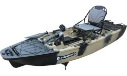 Sudedama baidarė su pedaliniu varikliu inSPORTline Rhoner Desert Camo