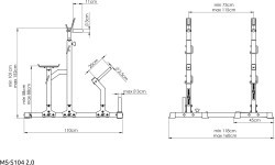 Combination stands with belay MS-S104 2.0 - Marbo Sport