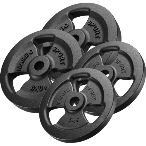 Ketaus svorių rinkinys Marbo, 30 kg / 2x10 kg + 2x5 kg