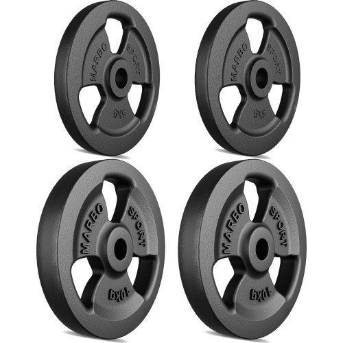Ketaus svorių rinkinys Marbo, 30 kg / 2x10 kg + 2x5 kg