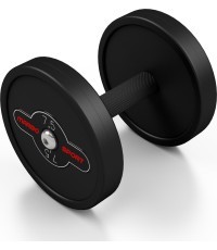 Gumuotas hantelis Marbo - 7,5 kg, juodas