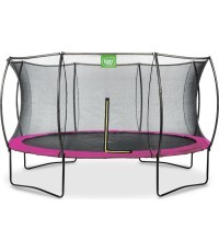 Батут EXIT Silhouette ø427 см, розовый, круглый, уличный, пружинный, наземный