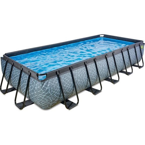 EXIT Stone pool 540x250x100cm with filter pump - grey