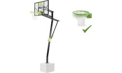 EXIT Galaxy įleidžiamas krepšinio stovas su dunk lanku, stačiakampė polikarbonato lenta