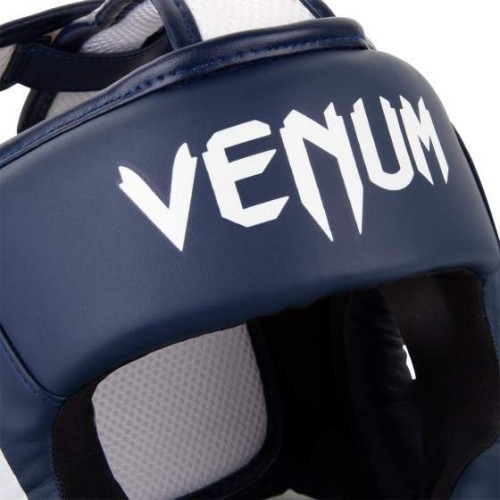 Bokso šalmas Venum Elite - White/Navy Blue