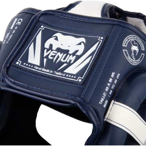 Bokso šalmas Venum Elite - White/Navy Blue