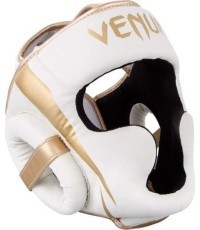 Headgear Venum Elite - White/Gold
