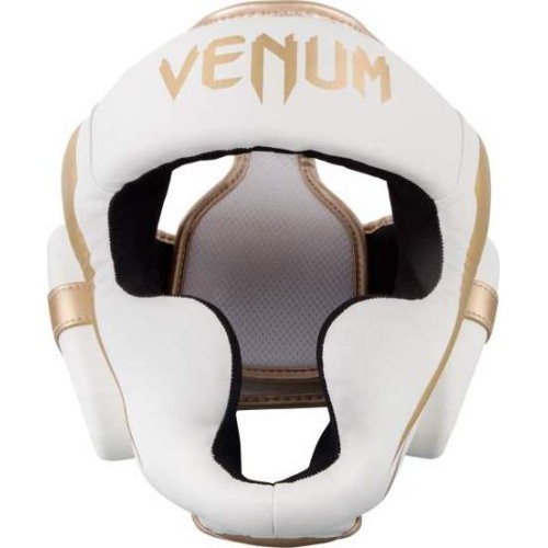 Боксёрский шлем Venum Elite, белый/золотой