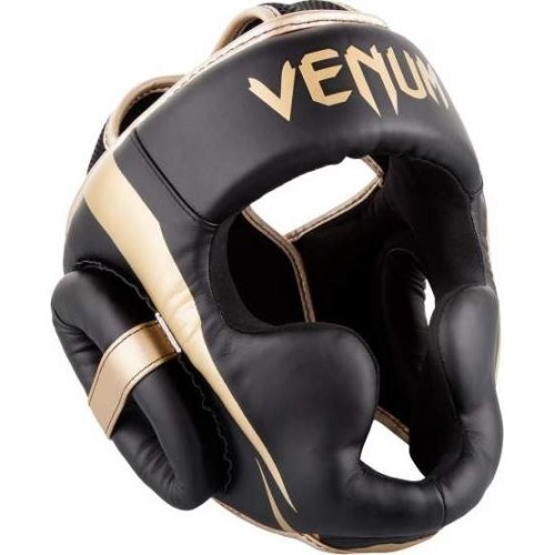 Боксёрский шлем Venum Elite - чёрный/золотой