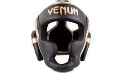 Bokso šalmas Venum Elite - juodas/auksinis