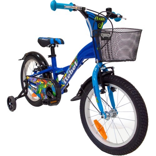 Велосипед 4KIDS Rebel 16", размер 10" (25,5 см), алюминий, синий