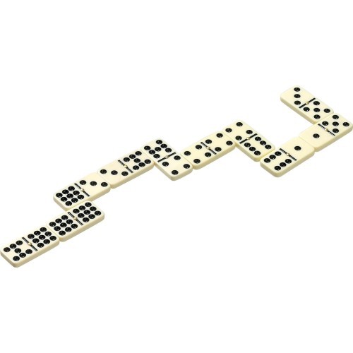 Domino žaidimas Philos Double 9, 19,5x12 cm
