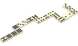 Domino žaidimas Philos Double 9, 19,5x12 cm