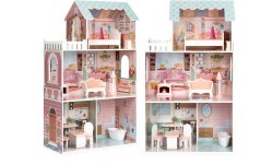 Большой кукольный дом Barbie с набором мебели ECOTOYS