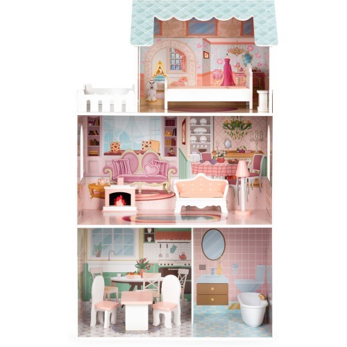 Большой кукольный дом Barbie с набором мебели ECOTOYS