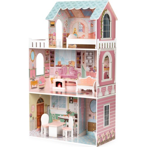 Большой кукольный дом Barbie с набором мебели ECOTOYS