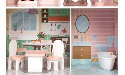 Large Barbie doll house with a set of furniture ECOTOYS
