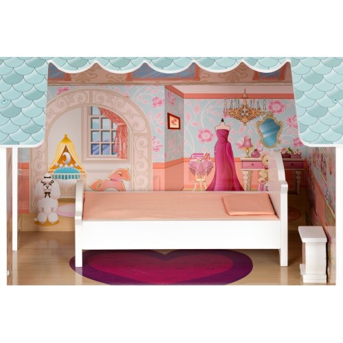 Большой кукольный дом Barbie с набором мебели ECOTOYS