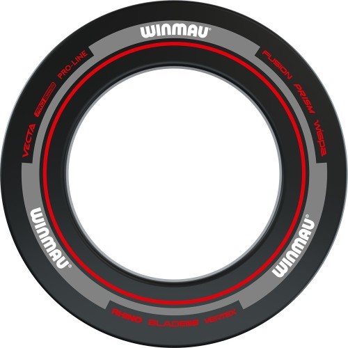 Winmau Advance dartboard surround black/red