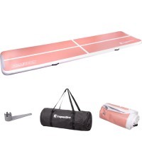 Pripučiamas gimnastikos kilimėlis inSPORTline Airstunt 500 x 100 x 10 cm Coral Pink