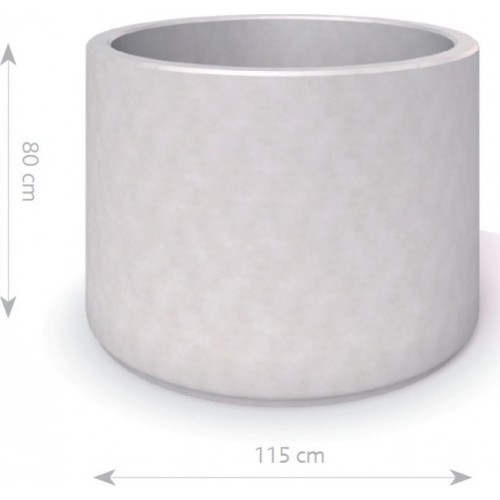 Baltas betoninis vazonas Inter-Play Deco 07