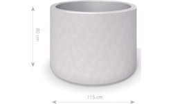 Baltas betoninis vazonas Inter-Play Deco 07