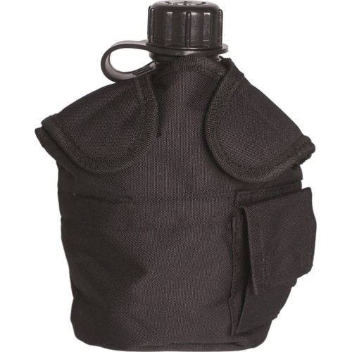 Juodas MOLLE dėklas gertuvei, JAV stiliaus