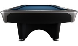 Billiard Table, Pool, Dynamic IV, 9 ft., Matt Black, Simonis 760 blue green