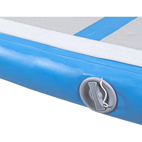 Pripučiamas gimnastikos kilimėlis inSPORTline Airstunt 400 x 100 x 10 cm, baltas, su rankiniu pompa