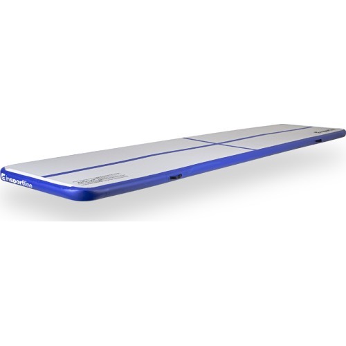 Pripučiamas gimnastikos kilimėlis inSPORTline Airstunt 500 x 100 x 10 cm, baltas, su rankiniu pompu