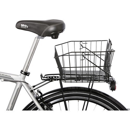 Fischer bicycle pannier bag for rack, steel (black)