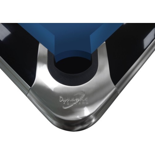 Billiard Table, Pool, Dynamic IV, shining black, 8 ft., Simonis 760 blue green