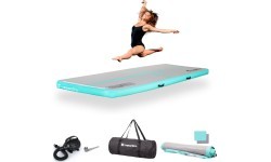 Inflatable Exercise Mat inSPORTline Airstunt 300 x 100 x 10 cm White w/ Electric Pump