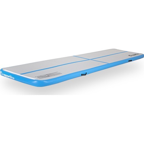 Pripučiamas gimnastikos kilimėlis inSPORTline Airstunt 400 x 100 x 10 cm, baltas, su elektrine pompa