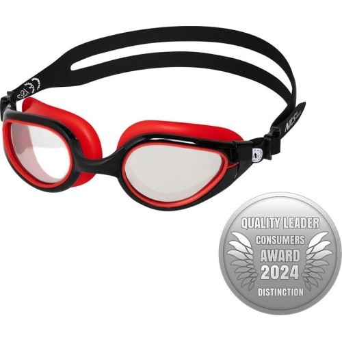 NQG480MAF BLACK/ RED SWIMMING GOGGLES NILS AQUA
