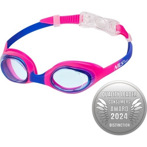 NQG170AF PINK/ BLUE KIDS SWIMMING GOGGLES NILS AQUA
