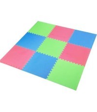 Protective Mat One Fitness MP-10, green-blue-red, 60x60x1cm, 9pcs.