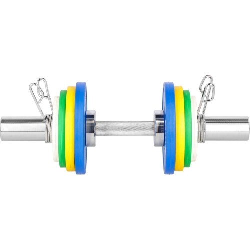 Trumpas olimpinis grifas GOP050 su spyruokliniais užraktais, 5 kg, 50 cm, HMS