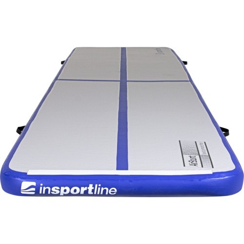 Pripučiamas gimnastikos kilimėlis inSPORTline Airstunt 500 x 100 x 10 cm, baltas, su elektriniu siurbliu
