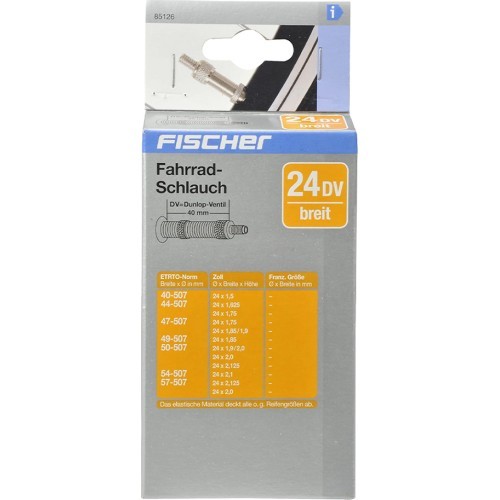 Fischer bike tube 24" x 1.5-2.125", DV valve
