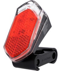 Galinis žibintas purvasaugiui / ant rėmo Fischer LED // veikia nuo dinamos