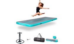 Pripučiamas gimnastikos kilimėlis inSPORTline Airstunt 300 x 100 x 10 cm pilkas su rankiniu pompu