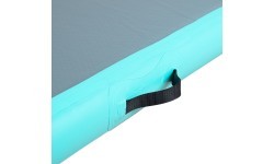 Надувной гимнастический мат inSPORTline Airstunt 400 x 100 x 10 см серый с ручным насосом